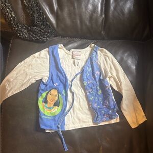 Disney Pocahontas Long Sleeve Shirt - Blue and Cream